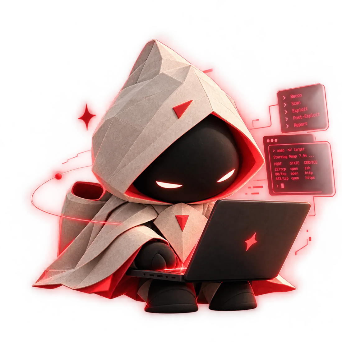 Claude Cyber — pentester mascot